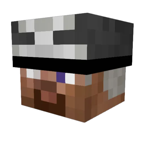 Kasabasak Minecraft avatar head, 3D render