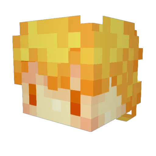 Kasaichan Minecraft avatar head, 3D render