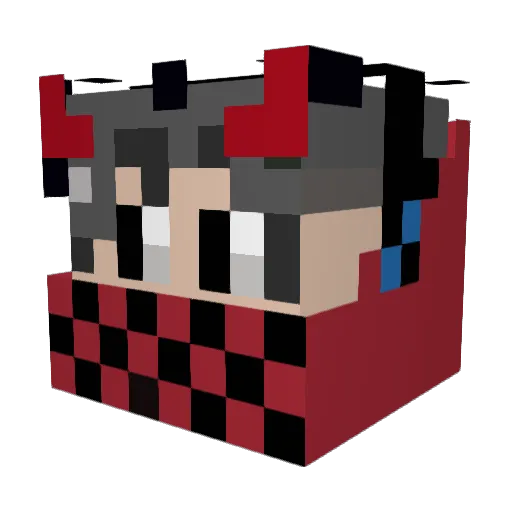 Kasajeden Minecraft avatar head, 3D render