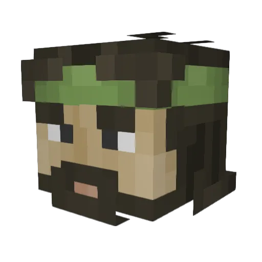 Kasalbas Minecraft avatar head, 3D render