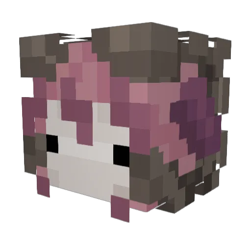 Kasaneronin Minecraft avatar head, 3D render