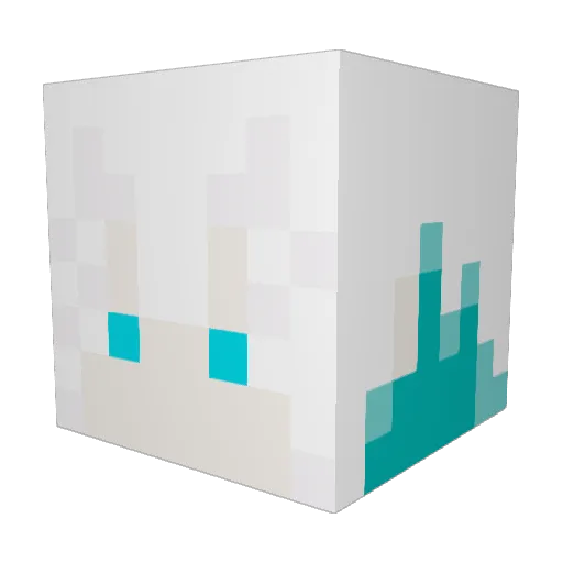 Kasavis Minecraft avatar head, 3D render