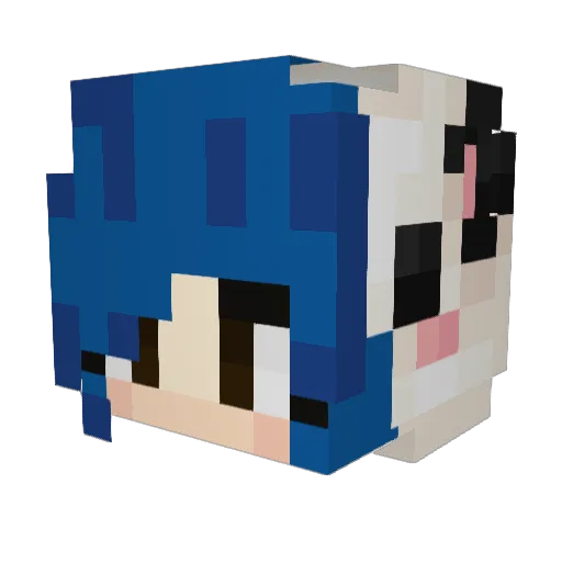 Kasawil Minecraft avatar head, 3D render