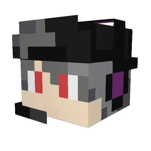 Kasc7 Minecraft avatar head, 3D render