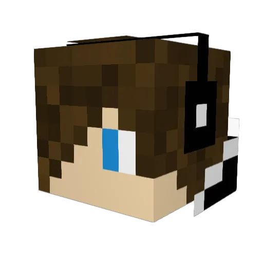 Kasco01 Minecraft avatar head, 3D render
