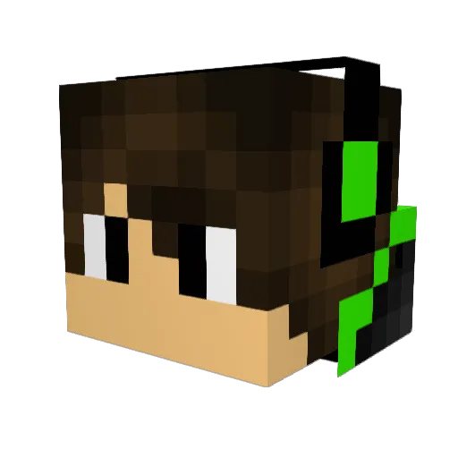 Kascraft Minecraft avatar head, 3D render
