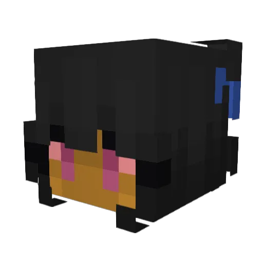 Kase24 Minecraft avatar head, 3D render