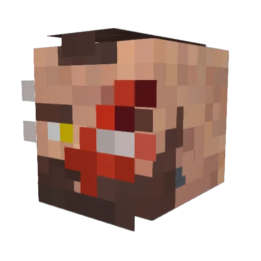 KaseBoy Minecraft avatar head, 3D render