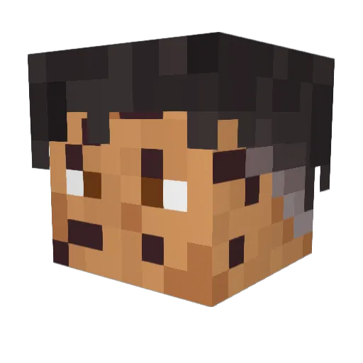 KaseO Minecraft avatar head, 3D render