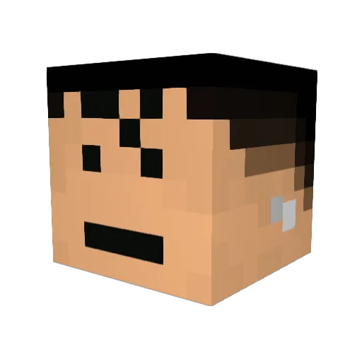 Kases123 Minecraft avatar head, 3D render