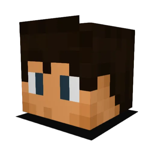 Kash15 Minecraft avatar head, 3D render