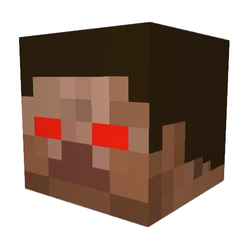 KashChris Minecraft avatar head, 3D render