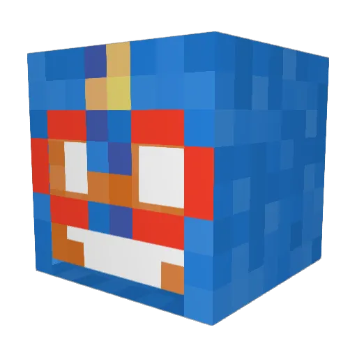 Kashewz Minecraft avatar head, 3D render
