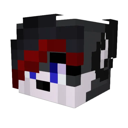 Kashiir_ Minecraft avatar head, 3D render