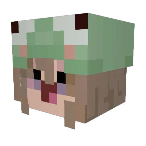 Kashikine Minecraft avatar head, 3D render