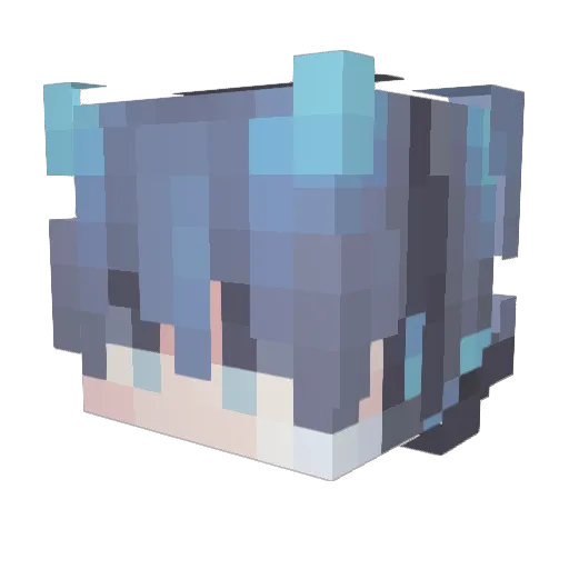 Kashima21 Minecraft avatar head, 3D render