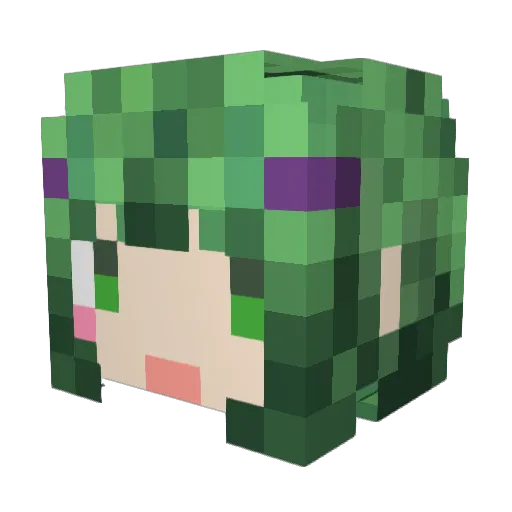 KashimaYouko Minecraft avatar head, 3D render