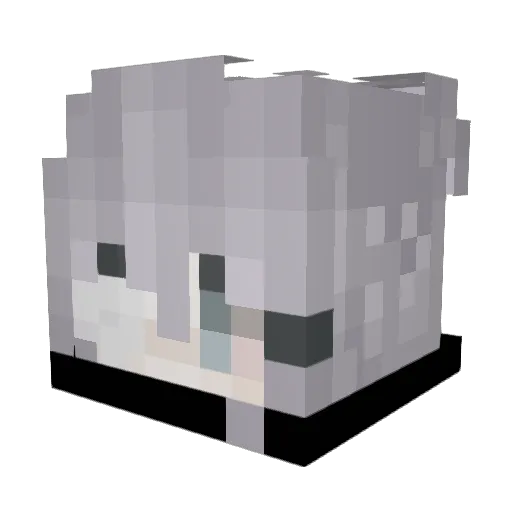 Kashima_O Minecraft avatar head, 3D render
