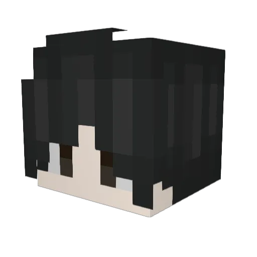 Kashinki Minecraft avatar head, 3D render
