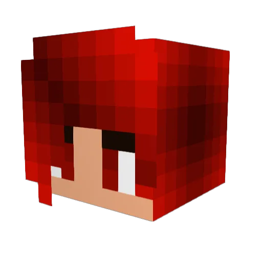 Kashkara Minecraft avatar head, 3D render