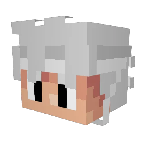 Kashoku Minecraft avatar head, 3D render