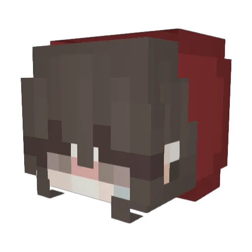 Kashxarp Minecraft avatar head, 3D render