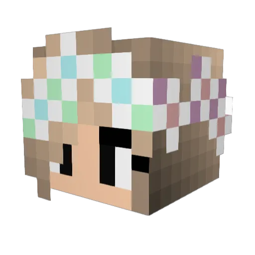 KasiaDiamond Minecraft avatar head, 3D render