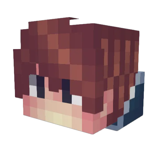 Kasier77 Minecraft avatar head, 3D render