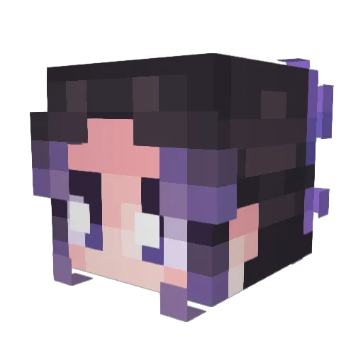 Kasijera Minecraft avatar head, 3D render