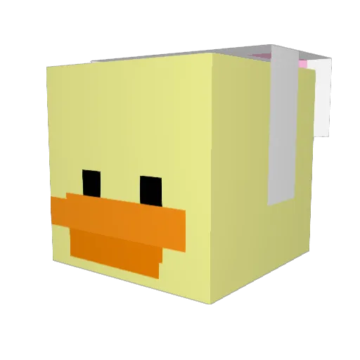 KasinCcat Minecraft avatar head, 3D render