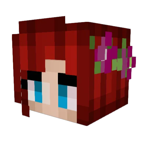 Kasior Minecraft avatar head, 3D render