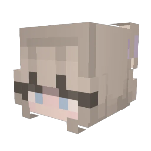 Kasiulkaaa Minecraft avatar head, 3D render