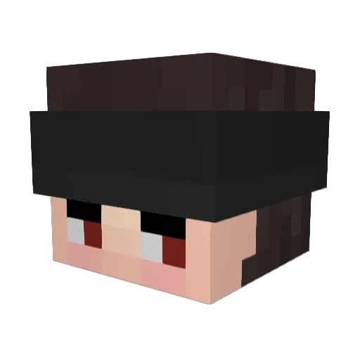 Kaskait Minecraft avatar head, 3D render