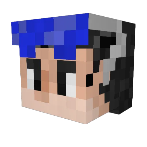 Kaslem Minecraft avatar head, 3D render