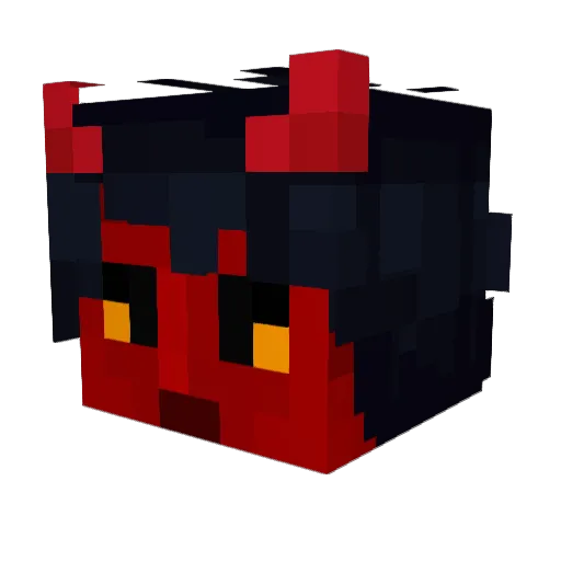 Kasmake Minecraft avatar head, 3D render