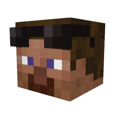 Kasolar Minecraft avatar head, 3D render