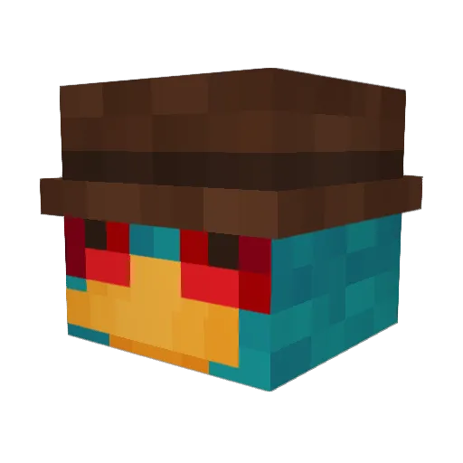 KaspX Minecraft avatar head, 3D render