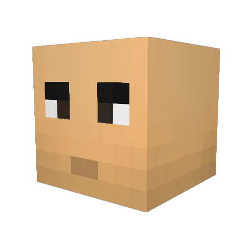 Kasparchaud Minecraft avatar head, 3D render