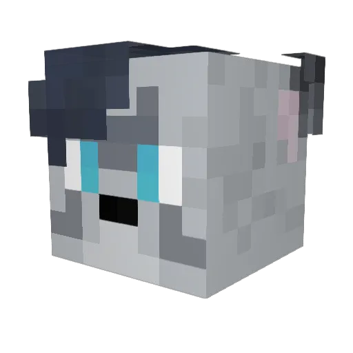Kaspariks Minecraft avatar head, 3D render