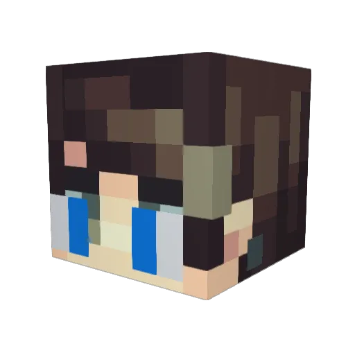 KaspeRYD Minecraft avatar head, 3D render
