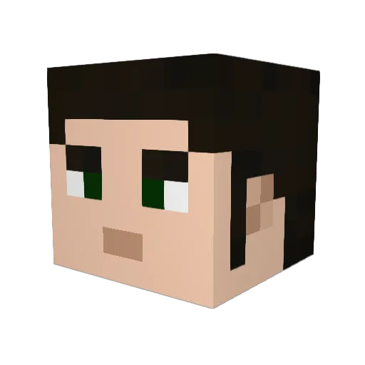 Kasper4 Minecraft avatar head, 3D render