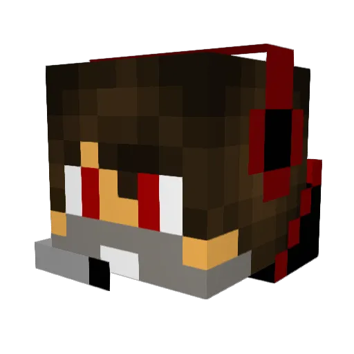 KasperDev Minecraft avatar head, 3D render