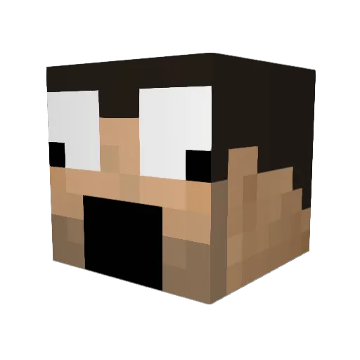 KasperLR Minecraft avatar head, 3D render