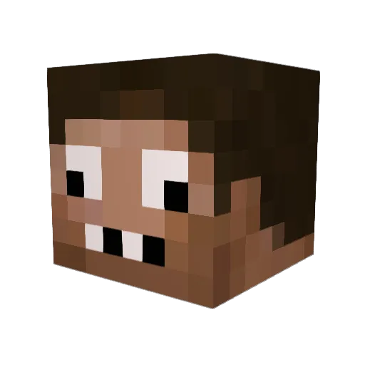 KasperRtx3090 Minecraft avatar head, 3D render