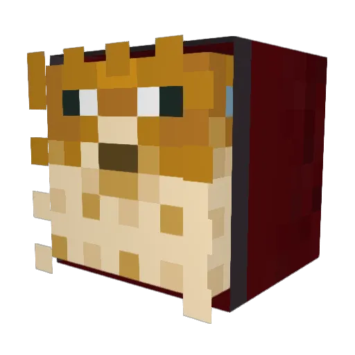 Kasperfisch Minecraft avatar head, 3D render