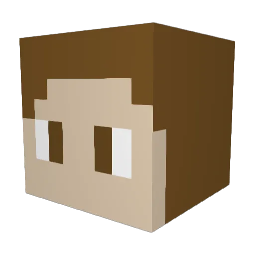 Kasperus_Mauw Minecraft avatar head, 3D render