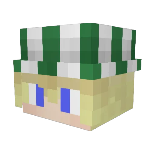 KaspiRLF Minecraft avatar head, 3D render