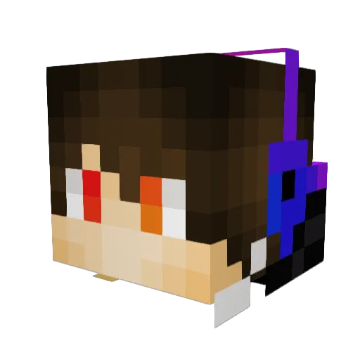 Kaspie89 Minecraft avatar head, 3D render
