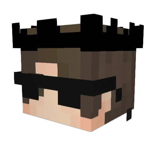 Kaspinq Minecraft avatar head, 3D render