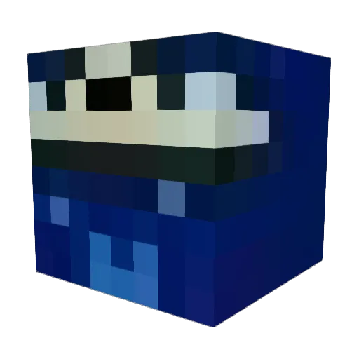 Kaspur2 Minecraft avatar head, 3D render